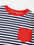 Pocket Patched Striped Ringer Tee