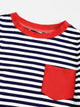Pocket Patched Striped Ringer Tee