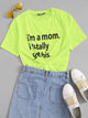 Letter Print Short Sleeve Tee