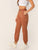 Pocket Side Buckle Belted Lantern Pants