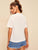Eagle & Letter Print V-cut Choker Tee