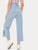 Solid Split Wide Leg Jeans