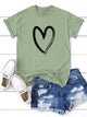 Neon Green Heart Print Tee