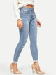 Rolled Knee Rips Jeggings