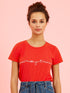 Slogan Print Short Sleeve Tee