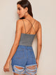 Crisscross Back Glitter Crop Top