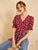 Ditsy Floral Wrap Self Tie Blouse