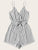 Surplice Neck Self Belted Cami Romper