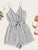 Surplice Neck Self Belted Cami Romper