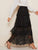 Layered Eyelet Lace Overlay Maxi Skirt
