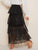 Layered Eyelet Lace Overlay Maxi Skirt