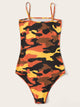 Camo Print Cami Bodysuit