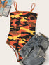 Camo Print Cami Bodysuit