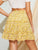 Ditsy Floral Drawstring Waist Frill Trim Skirt