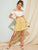 Ditsy Floral Drawstring Waist Frill Trim Skirt