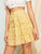 Ditsy Floral Drawstring Waist Frill Trim Skirt