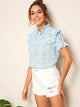 Frilled Neckline Schiffy Top