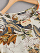Tropical Print Cap Sleeve Top