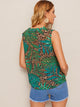 Leopard & Jungle Leaf Print Top