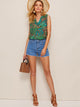 Leopard & Jungle Leaf Print Top