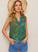 Leopard & Jungle Leaf Print Top