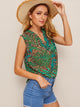 Leopard & Jungle Leaf Print Top