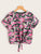 Knot Front Camo Tee