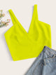 Surplice Neck Wide Hem Bralet Top
