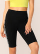 Lettering Tape Side Cycling Shorts
