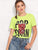 Letter Print Sequin Popcorn T-shirt