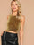 Cross Wrap Hem Glitter Tank Top