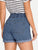 Cuffed Hem Stitch Detail Denim Shorts