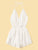Contrast Lace Eyelet Embroidery Backless Cami Romper
