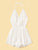 Contrast Lace Eyelet Embroidery Backless Cami Romper