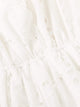 Contrast Lace Eyelet Embroidery Backless Cami Romper
