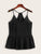 Pleated Hem Solid Chiffon Cami Top