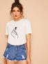 Hand Gesture Print Tee