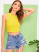 Criss-cross Tie Back Crop Top