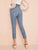 Light Wash Button Fly Paperbag Waist Jeans