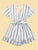 Striped Ruffle Trim Self Tie Romper