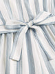 Striped Ruffle Trim Self Tie Romper