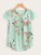Contrast Lace Cuff Floral Print Blouse