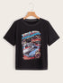 Letter & Car Print Tee