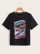 Letter & Car Print Tee