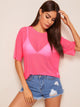 Sheer Mesh Boxy Top