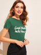 Slogan Print Tee