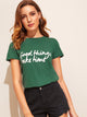 Slogan Print Tee