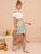 Calico Print Drawstring Waist Tiered Skirt