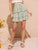 Calico Print Drawstring Waist Tiered Skirt
