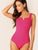 Neon Green V-cut Neck Slim Fitted Bodysuit